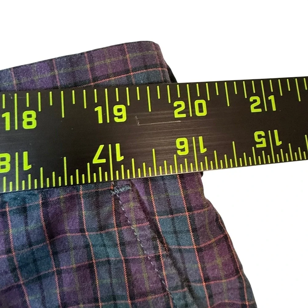 Vintage Polo Golf Ralph Lauren Shorts Mens 40 Purple Teal Plaid Madras Preppy